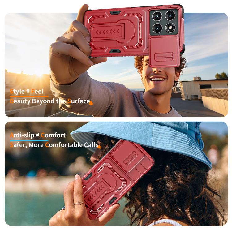 For Motorola Edge 5G 2025 / Edge 60 Pro Slid Camera Shield Invisible Holder PC Hybrid TPU Phone Case