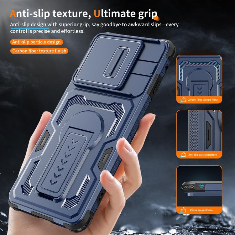 For Motorola Edge 5G 2025 / Edge 60 Pro Slid Camera Shield Invisible Holder PC Hybrid TPU Phone Case