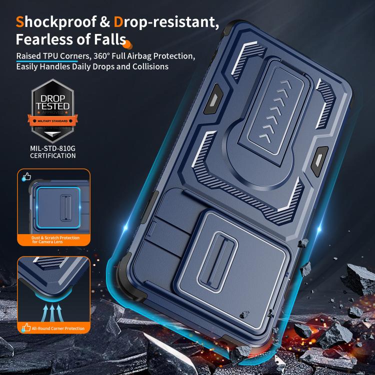 For Motorola Edge 5G 2025 / Edge 60 Pro Slid Camera Shield Invisible Holder PC Hybrid TPU Phone Case