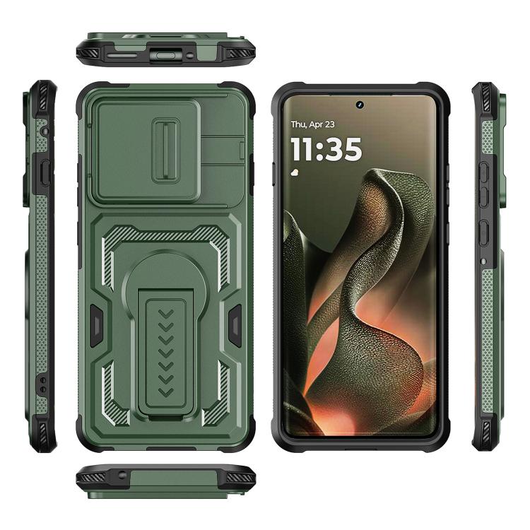 For Motorola Edge 5G 2025 / Edge 60 Pro Slid Camera Shield Invisible Holder PC Hybrid TPU Phone Case