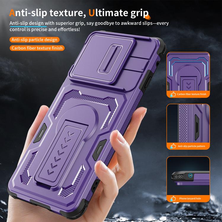 For Motorola Edge 5G 2025 / Edge 60 Pro Slid Camera Shield Invisible Holder PC Hybrid TPU Phone Case