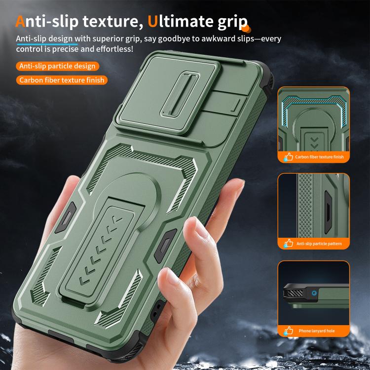 For Motorola Moto G 2025 Slid Camera Shield Invisible Holder PC Hybrid TPU Phone Case