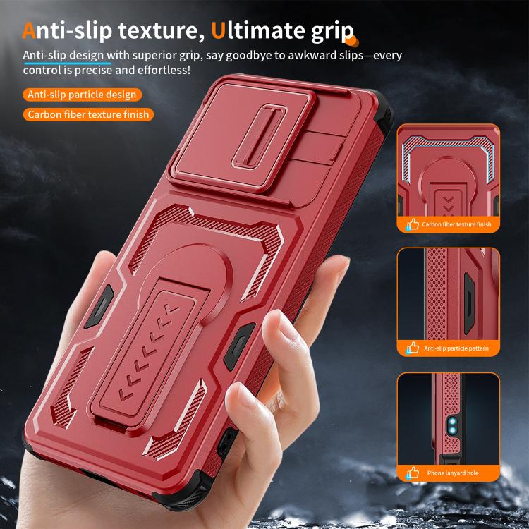 For Motorola Moto G Power 2025 / 2026 Slid Camera Shield Invisible Holder PC Hybrid TPU Phone Case