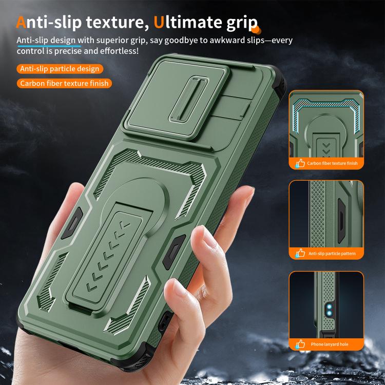 For Motorola Moto G Power 2025 / 2026 Slid Camera Shield Invisible Holder PC Hybrid TPU Phone Case