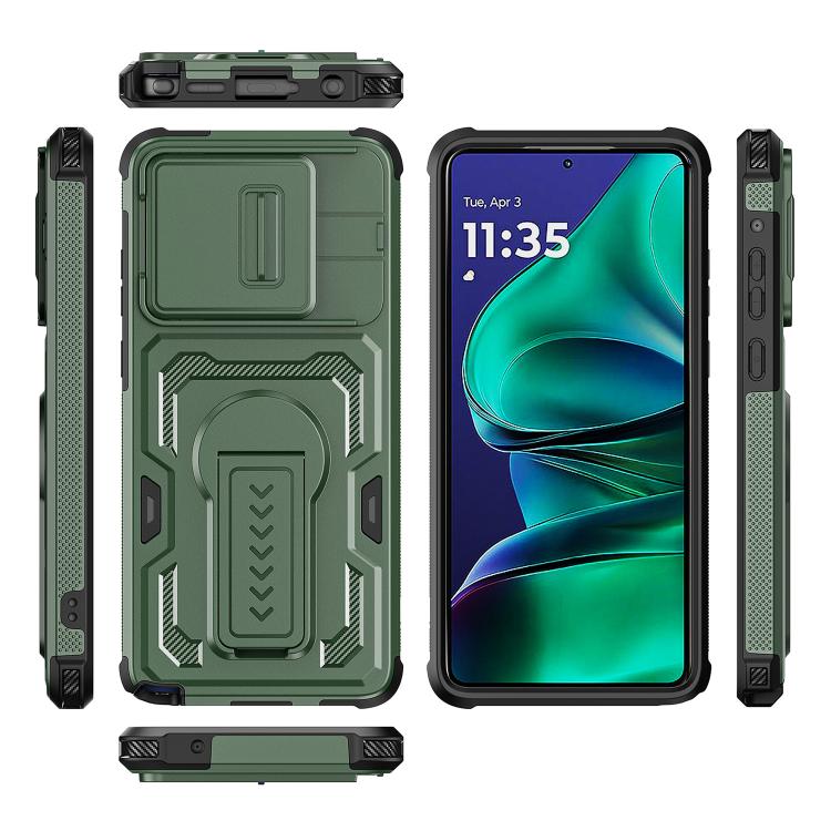 For Motorola Moto G Stylus 5G 2025 Slid Camera Shield Invisible Holder PC Hybrid TPU Phone Case