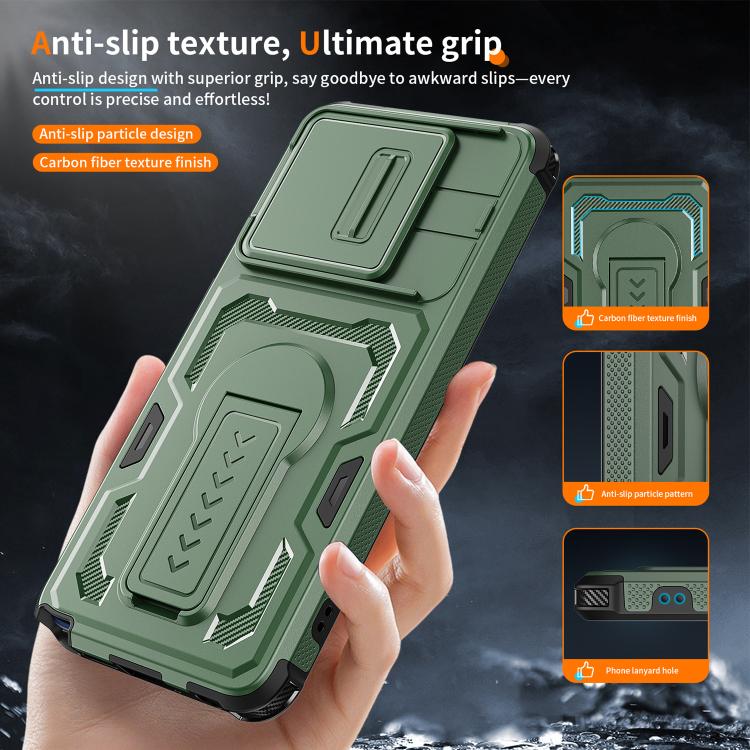 For Motorola Moto G Stylus 5G 2025 Slid Camera Shield Invisible Holder PC Hybrid TPU Phone Case