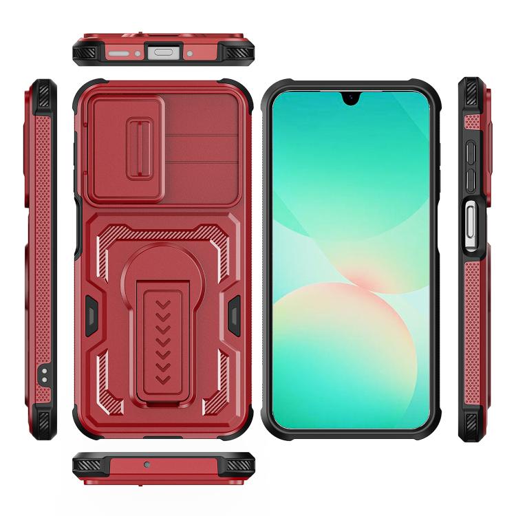 For Galaxy A17 / A26 5G Slid Camera Shield Invisible Holder PC Hybrid TPU Phone Case