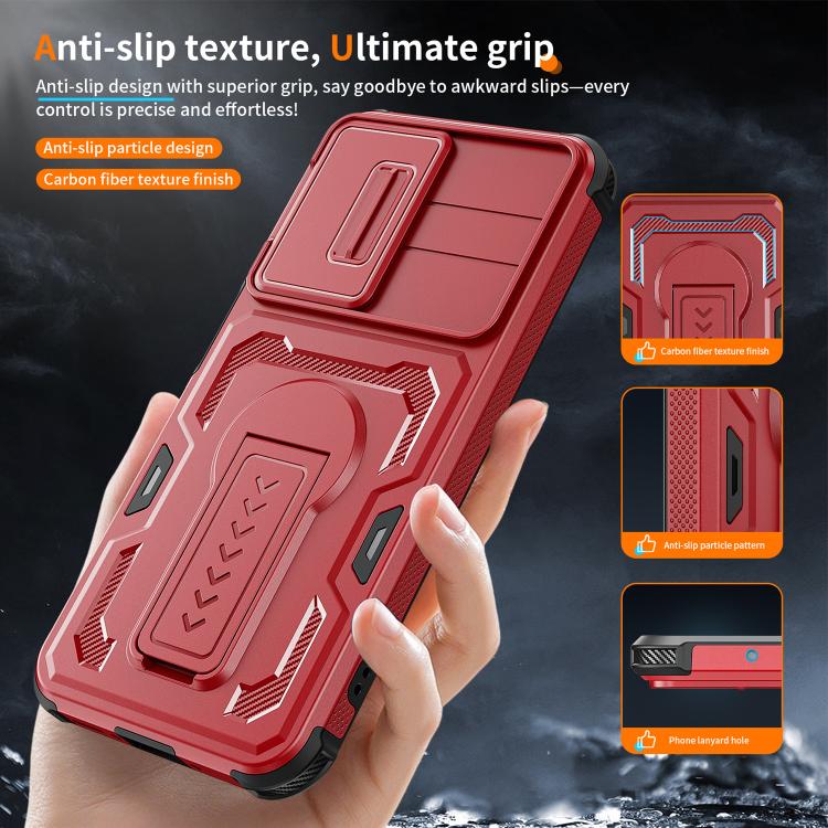 For Galaxy A17 / A26 5G Slid Camera Shield Invisible Holder PC Hybrid TPU Phone Case
