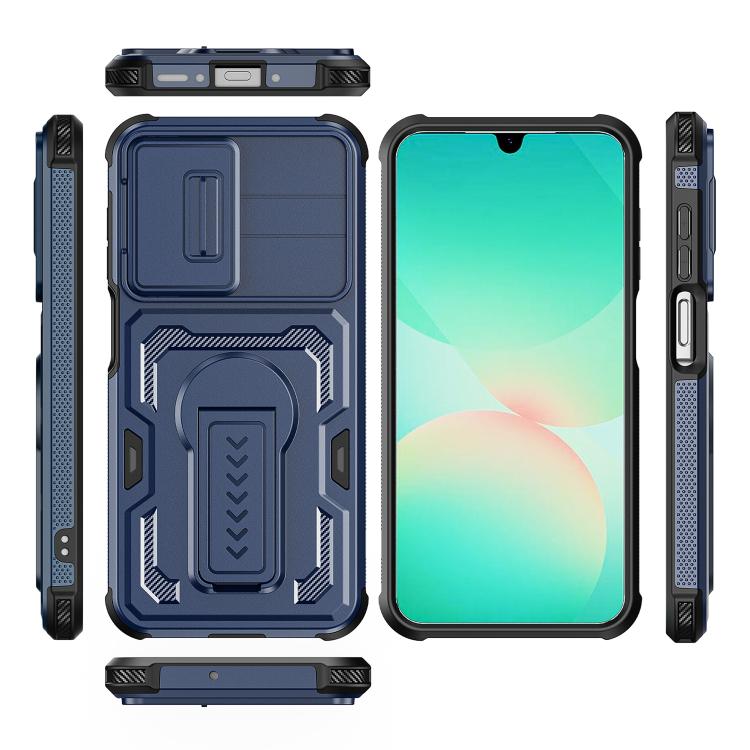 For Galaxy A17 / A26 5G Slid Camera Shield Invisible Holder PC Hybrid TPU Phone Case