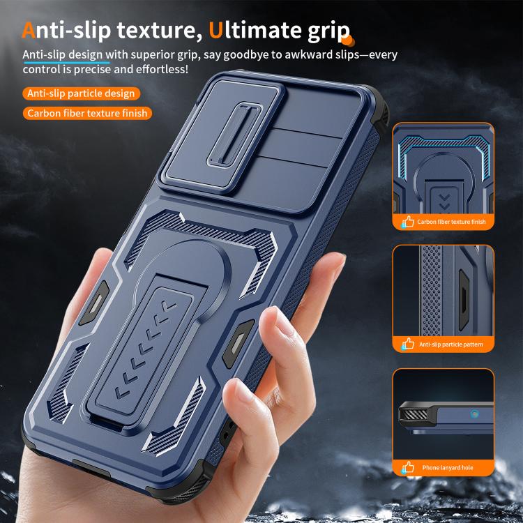 For Galaxy A17 / A26 5G Slid Camera Shield Invisible Holder PC Hybrid TPU Phone Case
