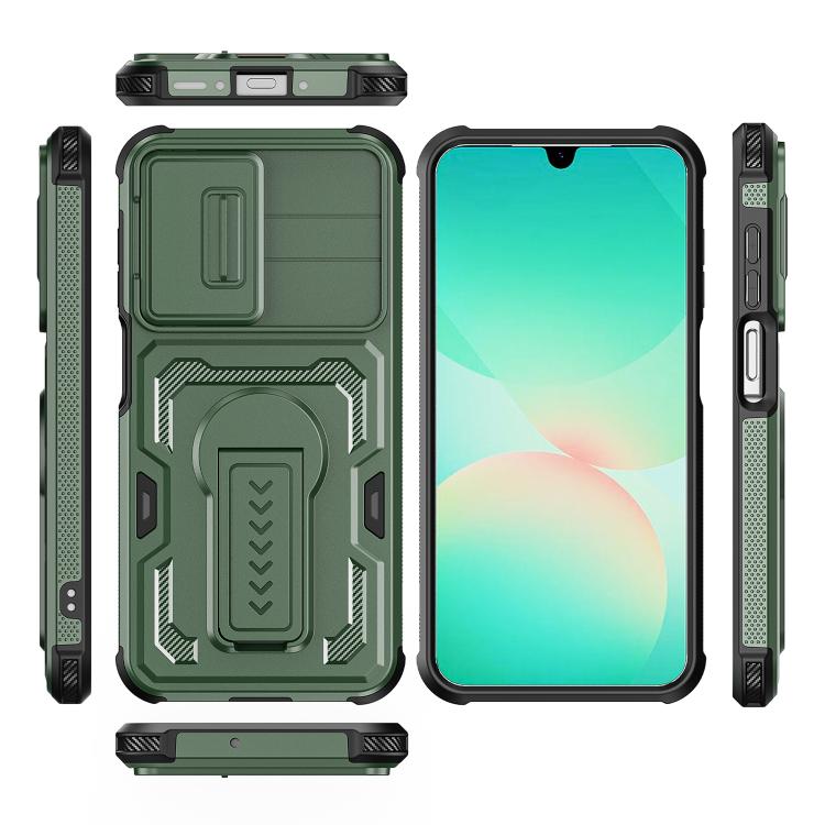For Galaxy A17 / A26 5G Slid Camera Shield Invisible Holder PC Hybrid TPU Phone Case