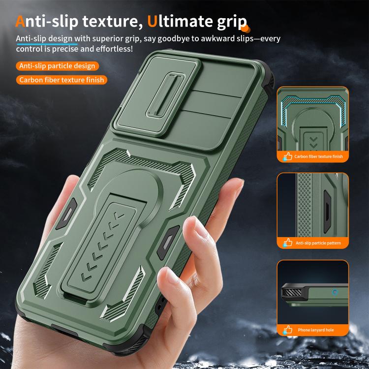 For Galaxy A17 / A26 5G Slid Camera Shield Invisible Holder PC Hybrid TPU Phone Case