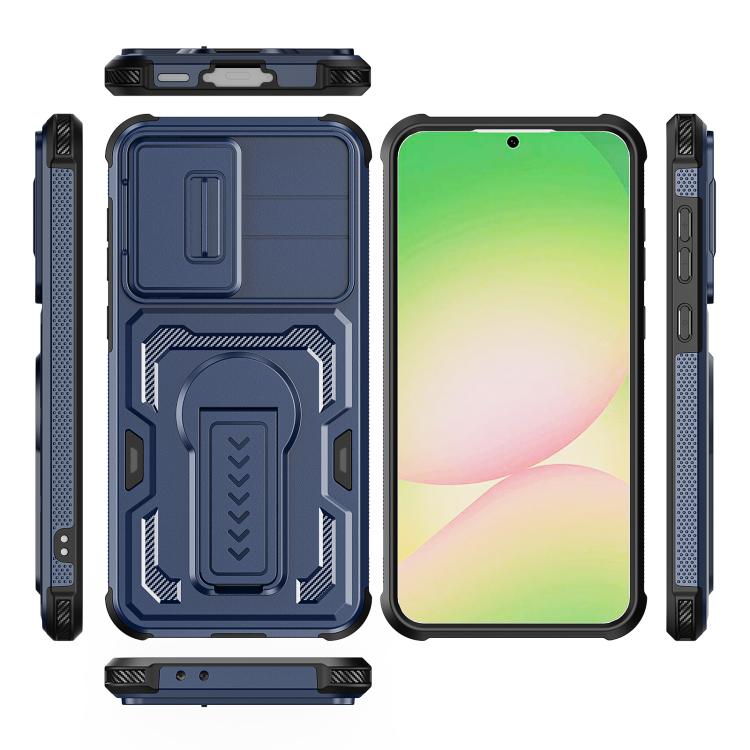 For Galaxy A37 5G / A36 5G / A56 5G Slid Camera Shield Invisible Holder PC Hybrid TPU Phone Case