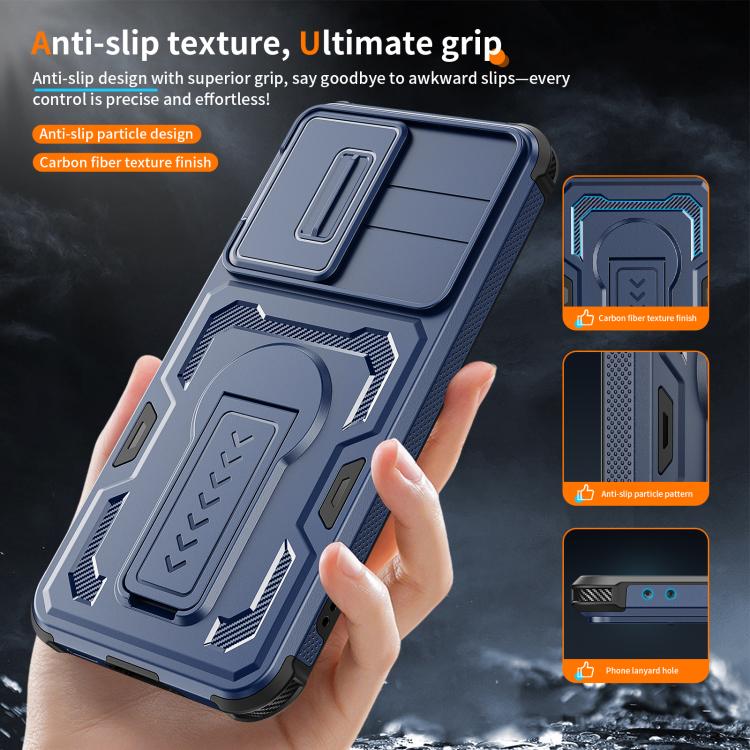 For Galaxy A37 5G / A36 5G / A56 5G Slid Camera Shield Invisible Holder PC Hybrid TPU Phone Case