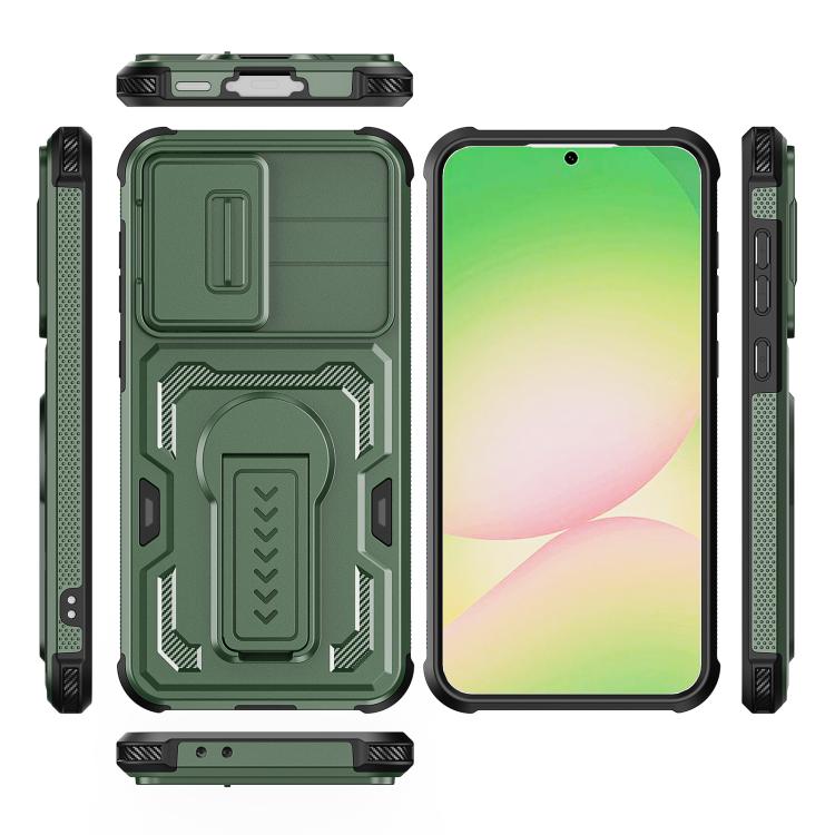 For Galaxy A37 5G / A36 5G / A56 5G Slid Camera Shield Invisible Holder PC Hybrid TPU Phone Case