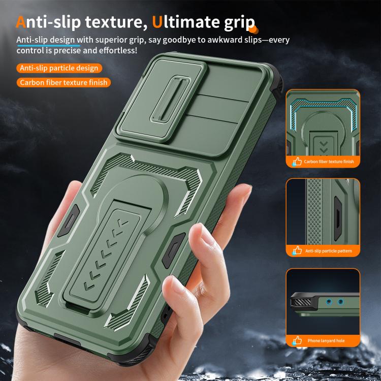 For Galaxy A37 5G / A36 5G / A56 5G Slid Camera Shield Invisible Holder PC Hybrid TPU Phone Case
