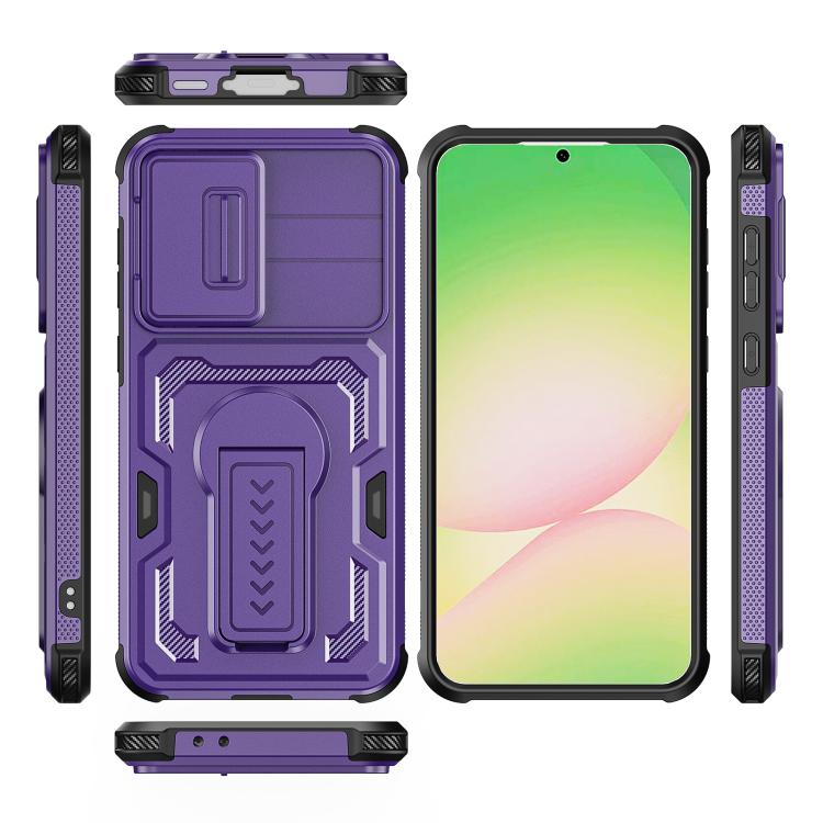 For Galaxy A37 5G / A36 5G / A56 5G Slid Camera Shield Invisible Holder PC Hybrid TPU Phone Case