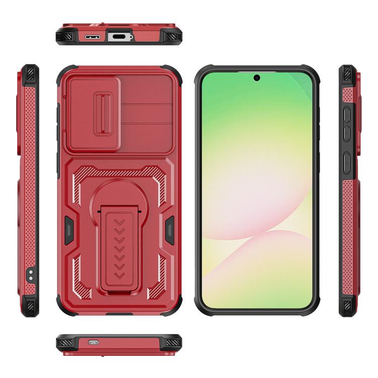 For Galaxy A57 5G Slid Camera Shield Invisible Holder PC Hybrid TPU Phone Case