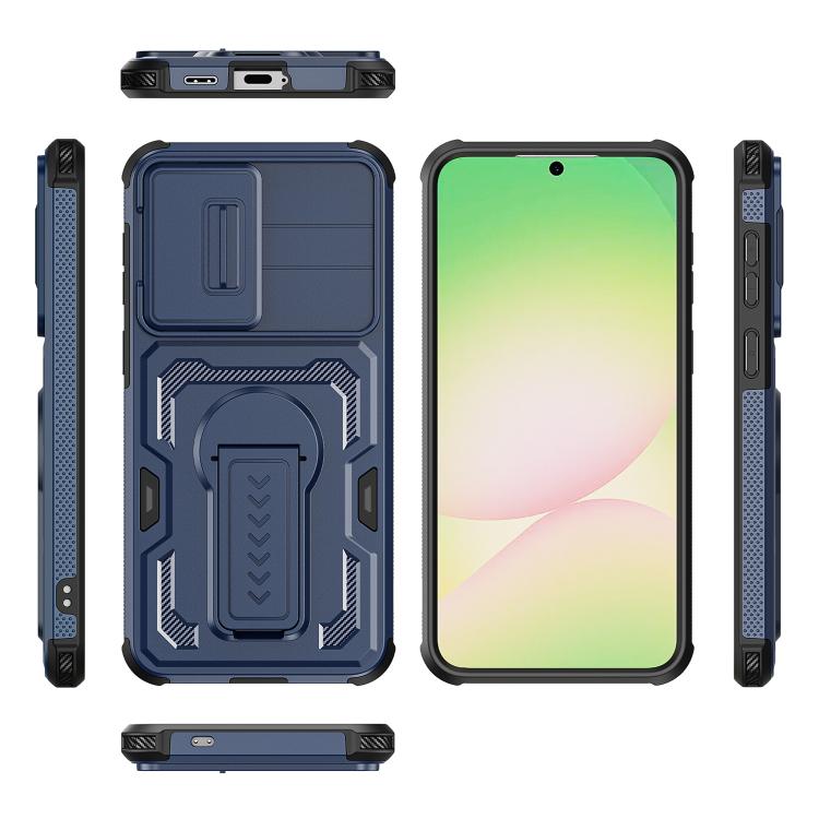 For Galaxy A57 5G Slid Camera Shield Invisible Holder PC Hybrid TPU Phone Case