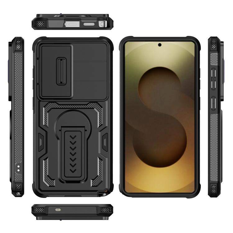 For Galaxy S26 Ultra 5G Slid Camera Shield Invisible Holder PC Hybrid TPU Phone Case