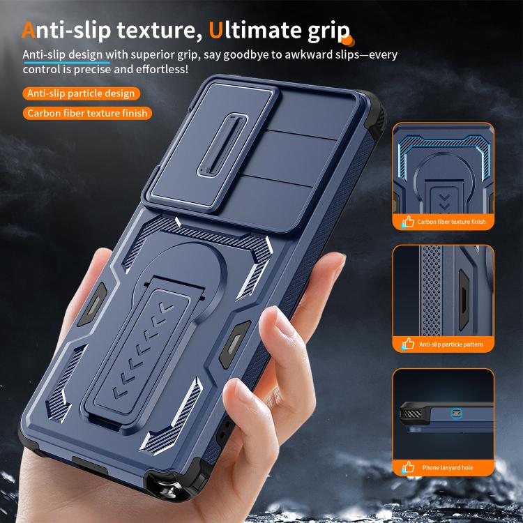 For Galaxy S26 Ultra 5G Slid Camera Shield Invisible Holder PC Hybrid TPU Phone Case