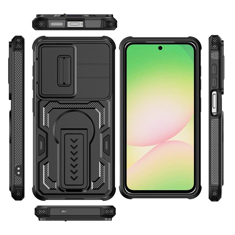 For Galaxy S26 5G Slid Camera Shield Invisible Holder PC Hybrid TPU Phone Case