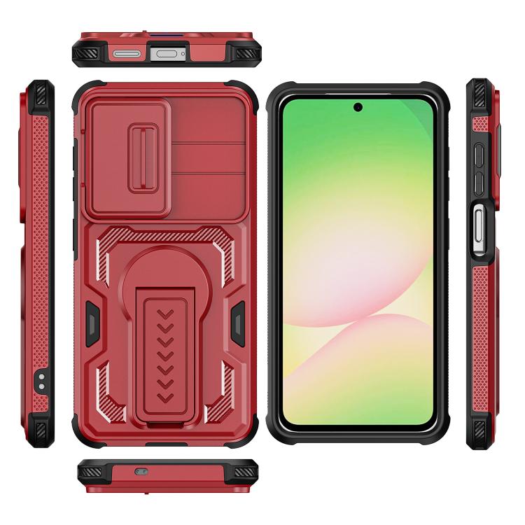 For Galaxy S26 5G Slid Camera Shield Invisible Holder PC Hybrid TPU Phone Case