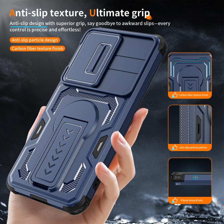 For Galaxy S26 5G Slid Camera Shield Invisible Holder PC Hybrid TPU Phone Case