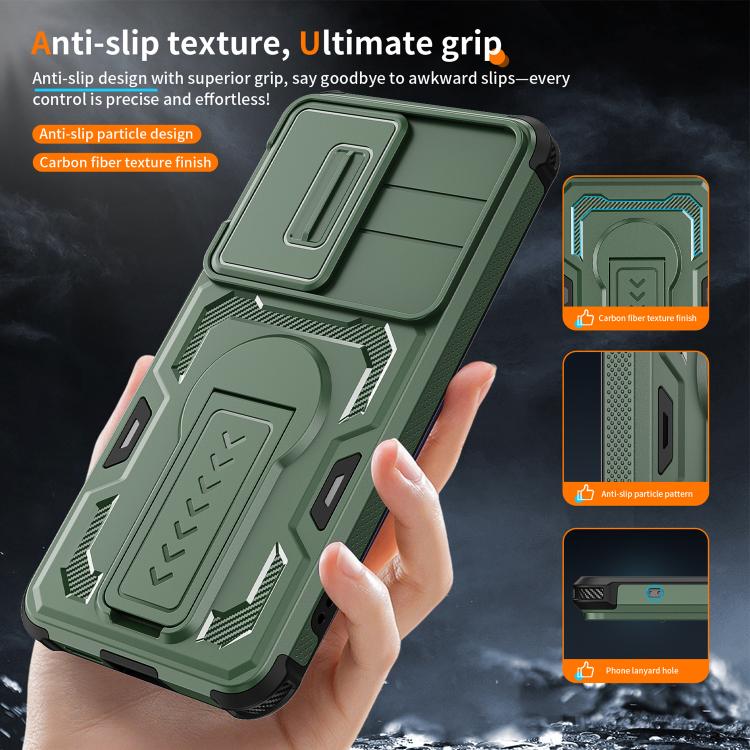 For Galaxy S26 5G Slid Camera Shield Invisible Holder PC Hybrid TPU Phone Case