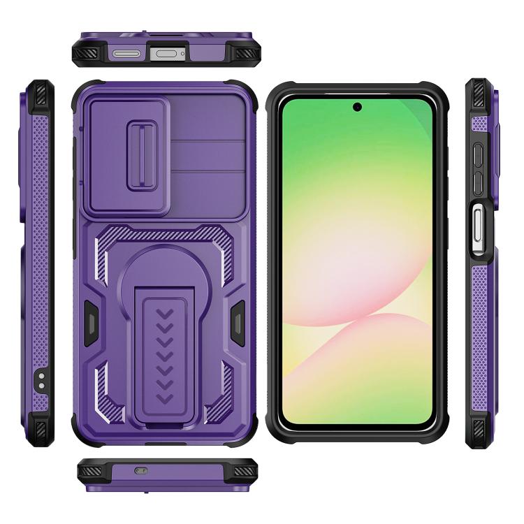 For Galaxy S26 5G Slid Camera Shield Invisible Holder PC Hybrid TPU Phone Case