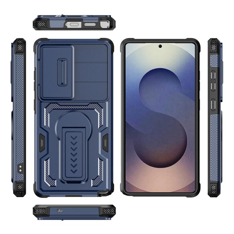 For Galaxy S25 Ultra 5G Slid Camera Shield Invisible Holder PC Hybrid TPU Phone Case