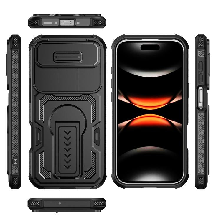 For iPhone Air Slid Camera Shield Invisible Holder PC Hybrid TPU Phone Case