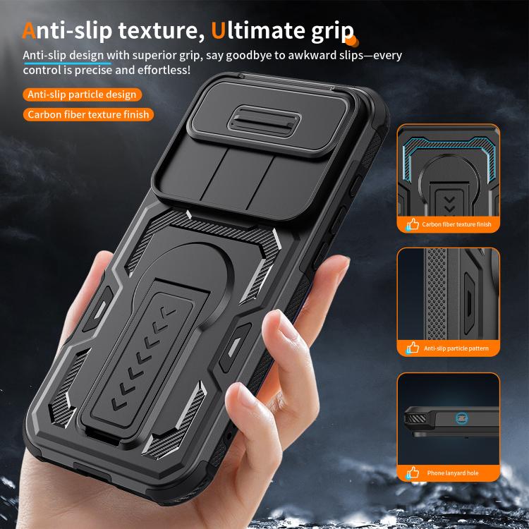 For iPhone Air Slid Camera Shield Invisible Holder PC Hybrid TPU Phone Case