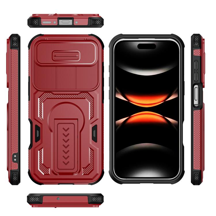 For iPhone Air Slid Camera Shield Invisible Holder PC Hybrid TPU Phone Case