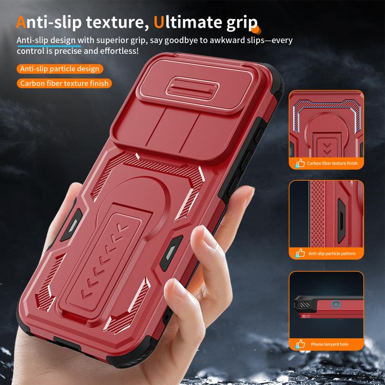 For iPhone Air Slid Camera Shield Invisible Holder PC Hybrid TPU Phone Case