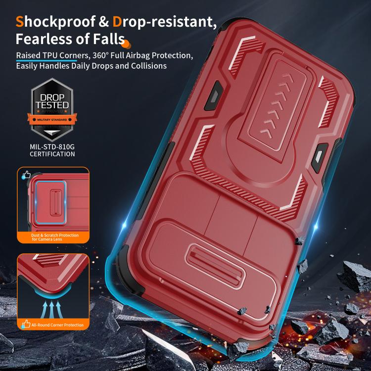 For iPhone Air Slid Camera Shield Invisible Holder PC Hybrid TPU Phone Case