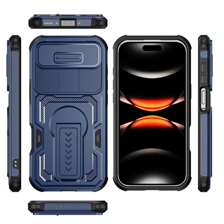 For iPhone Air Slid Camera Shield Invisible Holder PC Hybrid TPU Phone Case