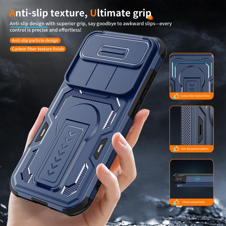 For iPhone Air Slid Camera Shield Invisible Holder PC Hybrid TPU Phone Case