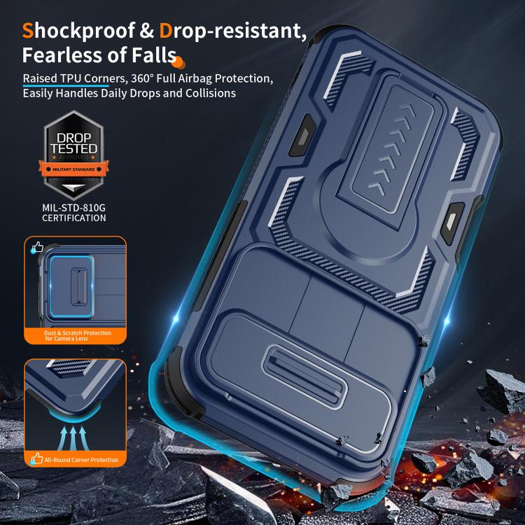 For iPhone Air Slid Camera Shield Invisible Holder PC Hybrid TPU Phone Case