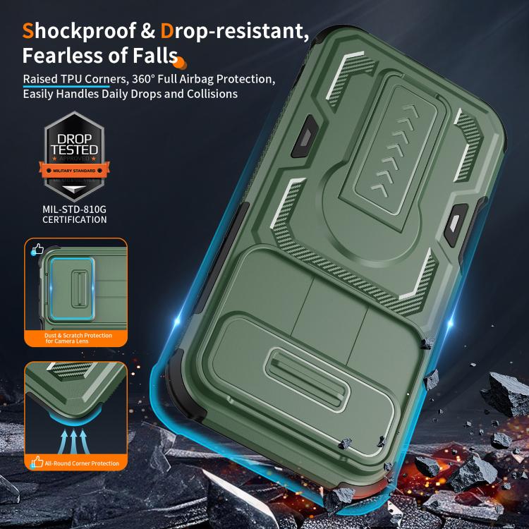 For iPhone Air Slid Camera Shield Invisible Holder PC Hybrid TPU Phone Case