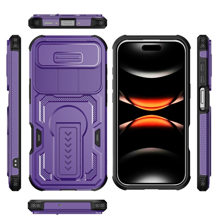 For iPhone Air Slid Camera Shield Invisible Holder PC Hybrid TPU Phone Case