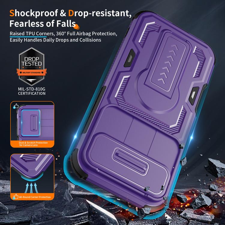For iPhone Air Slid Camera Shield Invisible Holder PC Hybrid TPU Phone Case