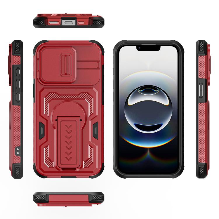 For iPhone 17e / 16e Slid Camera Shield Invisible Holder PC Hybrid TPU Phone Case
