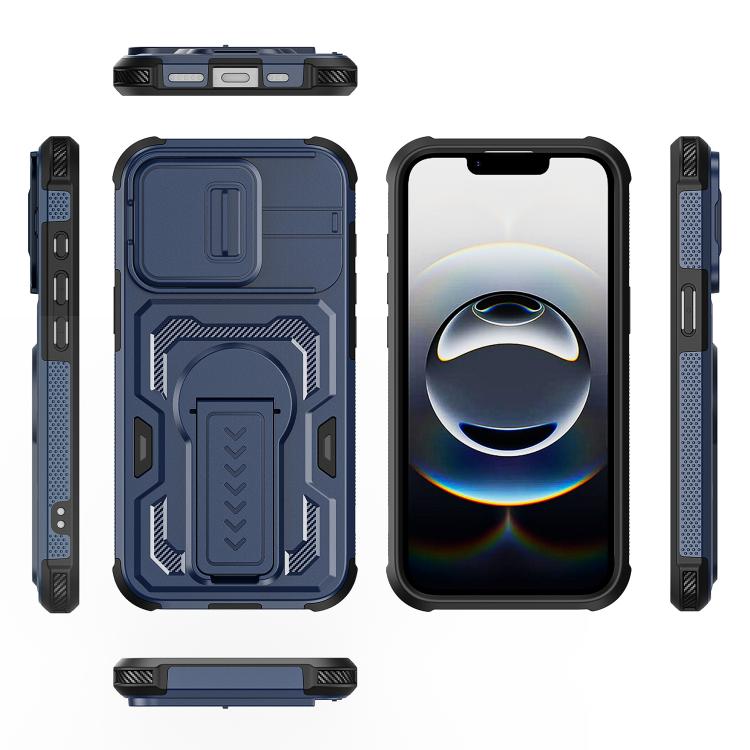 For iPhone 17e / 16e Slid Camera Shield Invisible Holder PC Hybrid TPU Phone Case