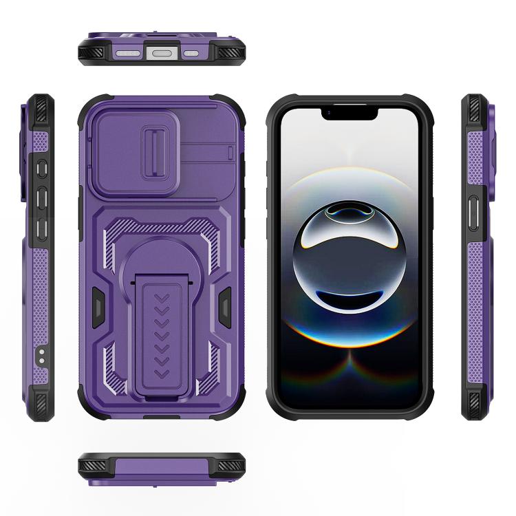 For iPhone 17e / 16e Slid Camera Shield Invisible Holder PC Hybrid TPU Phone Case