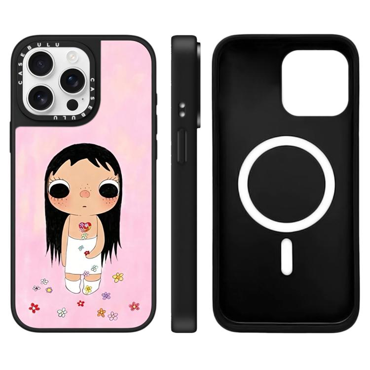 For iPhone 15 Pro YUY Series Pattern Mirror Magnetic Phone Case