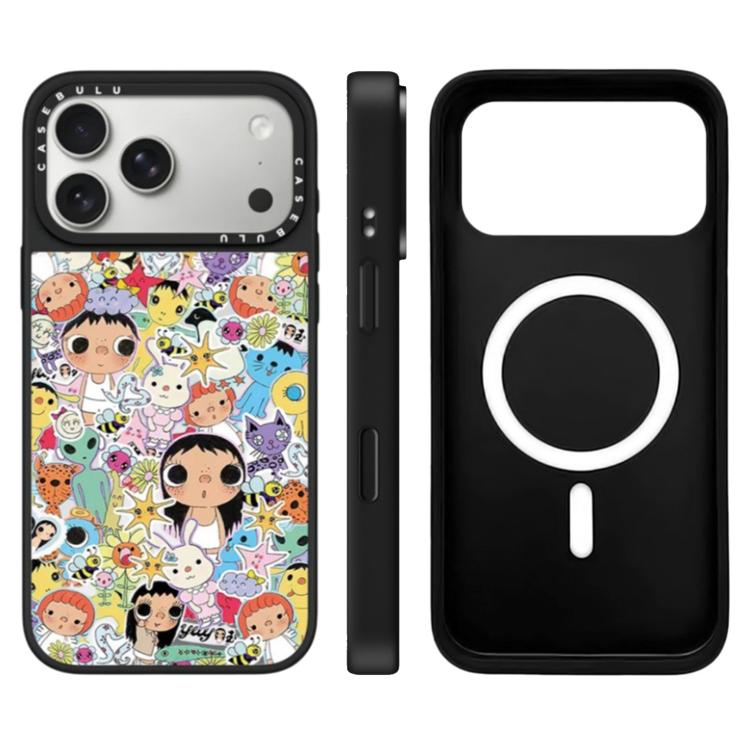 For iPhone 17 Pro Max YUY Series Pattern Camera Control Button Mirror Magnetic Phone Case