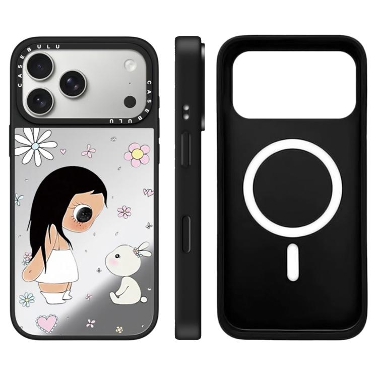 For iPhone 17 Pro Max YUY Series Pattern Camera Control Button Mirror Magnetic Phone Case