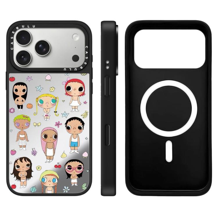 For iPhone 17 Pro Max YUY Series Pattern Camera Control Button Mirror Magnetic Phone Case