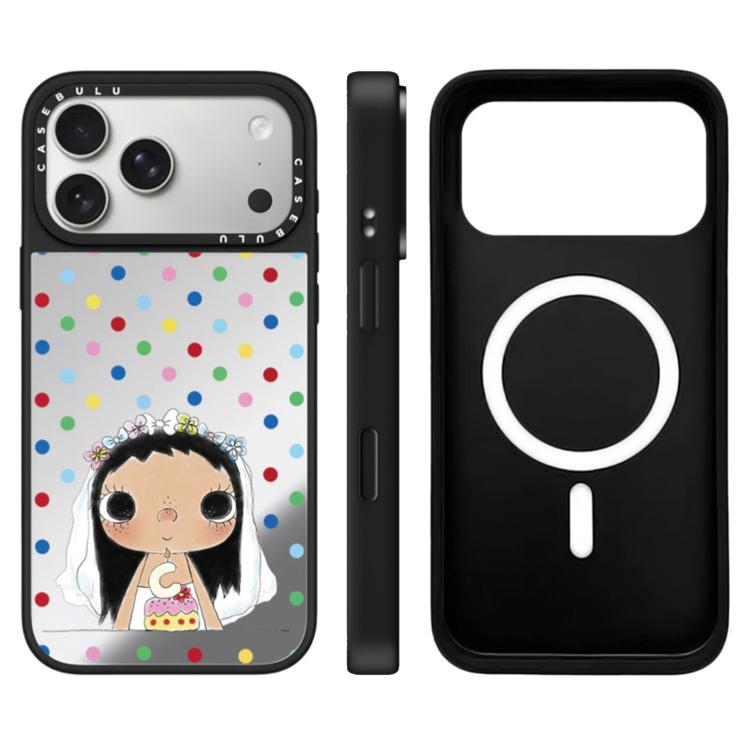 For iPhone 17 Pro Max YUY Series Pattern Camera Control Button Mirror Magnetic Phone Case
